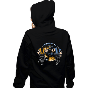 Daily_Deal_Shirts Zippered Hoodies, Unisex / Small / Black Mortal Fist Bump