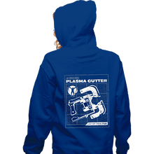 Load image into Gallery viewer, Daily_Deal_Shirts Zippered Hoodies, Unisex / Small / Royal Blue Plasma Cutter
