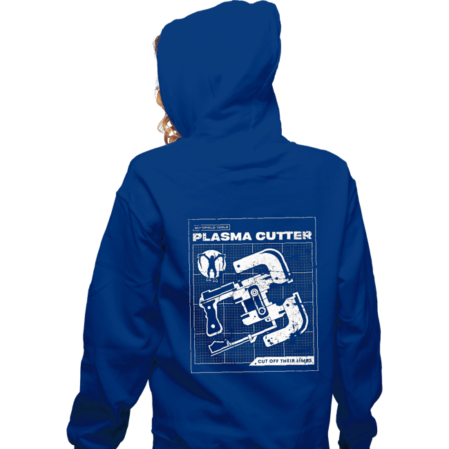 Daily_Deal_Shirts Zippered Hoodies, Unisex / Small / Royal Blue Plasma Cutter