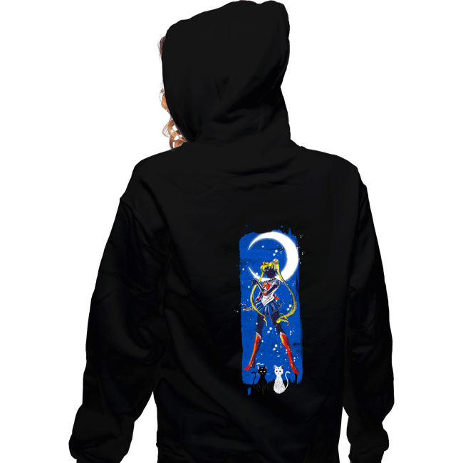 Shirts Zippered Hoodies, Unisex / Small / Black Inked Moon
