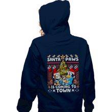 Load image into Gallery viewer, Daily_Deal_Shirts Zippered Hoodies, Unisex / Small / Navy Santa Paws Bluey Sweater

