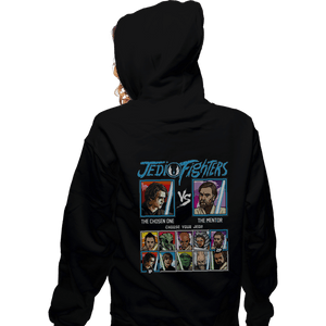 Daily_Deal_Shirts Zippered Hoodies, Unisex / Small / Black Jedi Fighters