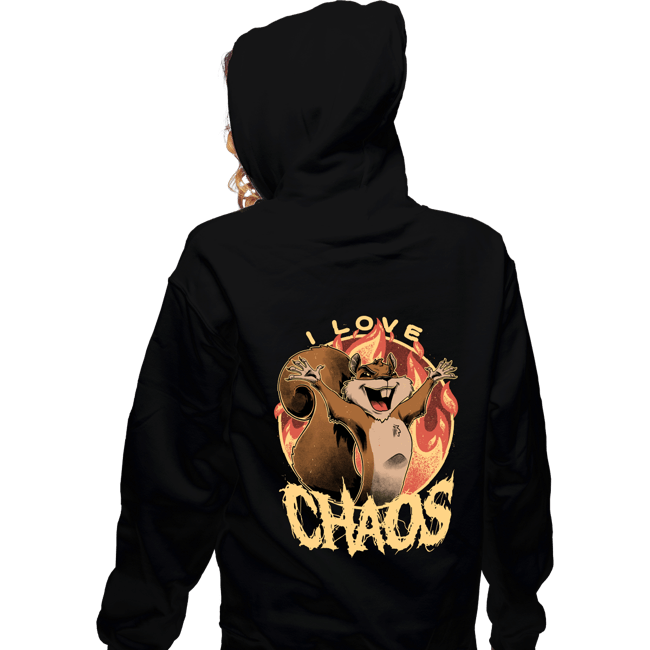 Shirts Zippered Hoodies, Unisex / Small / Black I Love Chaos!