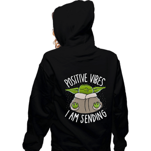 Daily_Deal_Shirts Zippered Hoodies, Unisex / Small / Black Positive Vibes