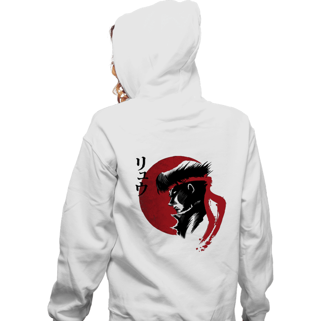 Shirts Zippered Hoodies, Unisex / Small / White Red Sun Fighter