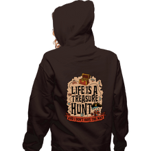 Load image into Gallery viewer, Secret_Shirts Zippered Hoodies, Unisex / Small / Dark Chocolate Treasure Hunt
