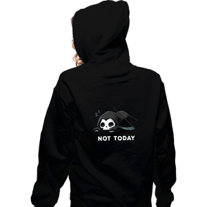 Shirts Zippered Hoodies, Unisex / Small / Black Not Today Death