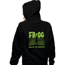 Load image into Gallery viewer, Daily_Deal_Shirts Zippered Hoodies, Unisex / Small / Black Back In Green
