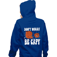 Load image into Gallery viewer, Shirts Zippered Hoodies, Unisex / Small / Royal Blue Be Capy
