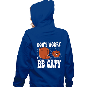 Shirts Zippered Hoodies, Unisex / Small / Royal Blue Be Capy