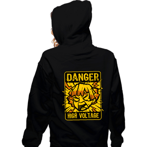 Secret_Shirts Zippered Hoodies, Unisex / Small / Black Danger High Voltage