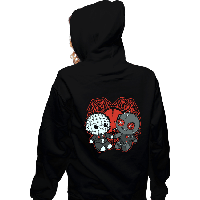 Daily_Deal_Shirts Zippered Hoodies, Unisex / Small / Black Pinhead Love
