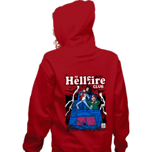 Load image into Gallery viewer, Daily_Deal_Shirts Zippered Hoodies, Unisex / Small / Red The Hellfire Club Comics

