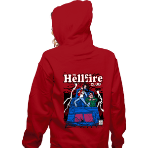 Daily_Deal_Shirts Zippered Hoodies, Unisex / Small / Red The Hellfire Club Comics
