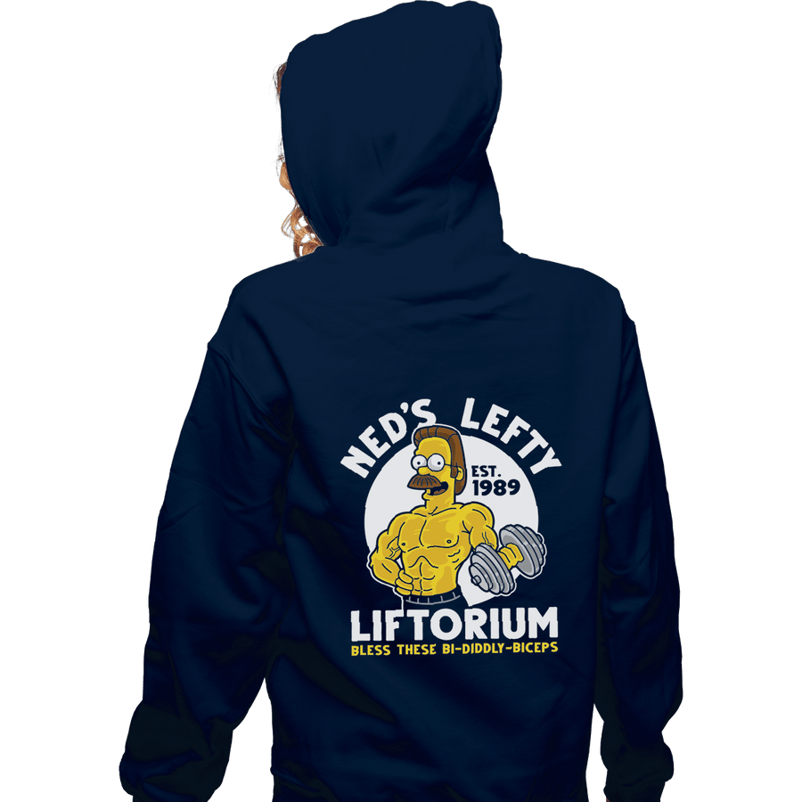 Shirts Zippered Hoodies, Unisex / Small / Navy Ned's Lefty Liftorium