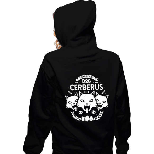 Shirts Zippered Hoodies, Unisex / Small / Black Three-headed Dog