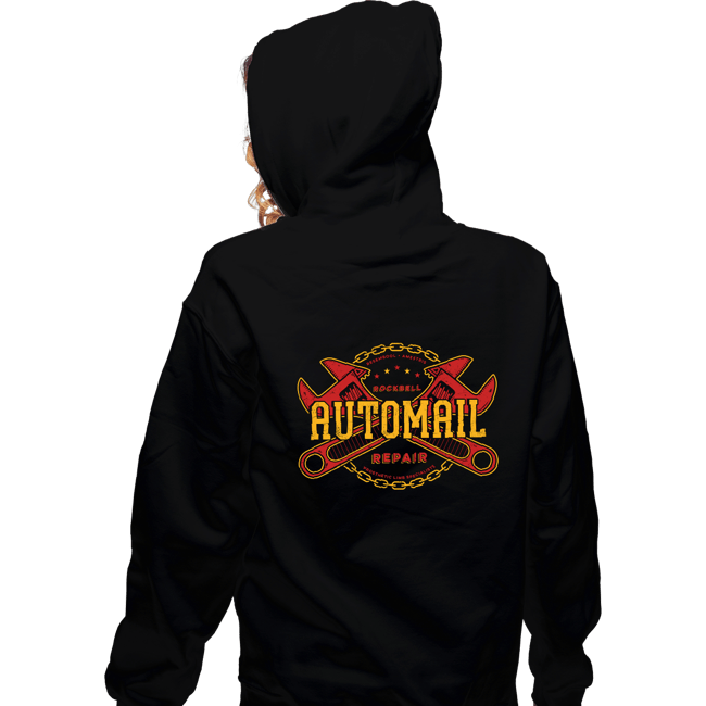 Secret_Shirts Zippered Hoodies, Unisex / Small / Black Rockbell Automail Repair