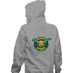 Daily_Deal_Shirts Zippered Hoodies, Unisex / Small / Sports Grey Bronto Burger