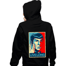 Load image into Gallery viewer, Daily_Deal_Shirts Zippered Hoodies, Unisex / Small / Black Live Long
