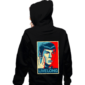 Daily_Deal_Shirts Zippered Hoodies, Unisex / Small / Black Live Long