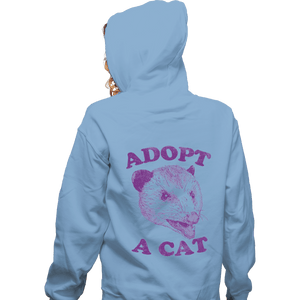 Shirts Zippered Hoodies, Unisex / Small / Royal Blue Adopt A Cat