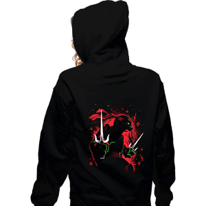 Daily_Deal_Shirts Zippered Hoodies, Unisex / Small / Black Rebel Ninja