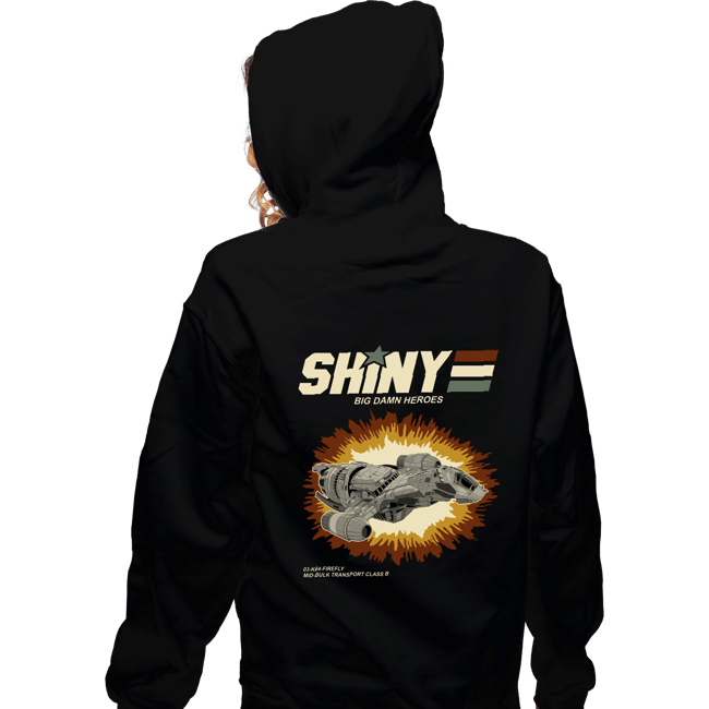 Daily_Deal_Shirts Zippered Hoodies, Unisex / Small / Black Shiny Heroes