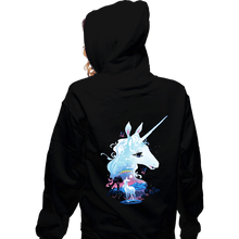 Load image into Gallery viewer, Daily_Deal_Shirts Zippered Hoodies, Unisex / Small / Black The Last Unicorn
