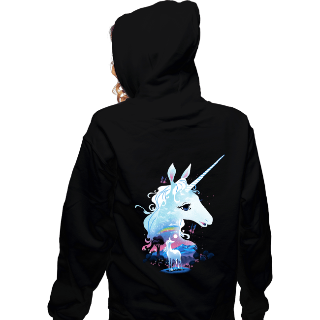 Daily_Deal_Shirts Zippered Hoodies, Unisex / Small / Black The Last Unicorn