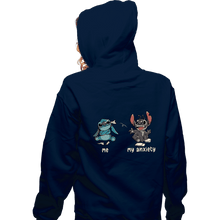 Load image into Gallery viewer, Secret_Shirts Zippered Hoodies, Unisex / Small / Navy My Anxiety
