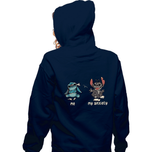Secret_Shirts Zippered Hoodies, Unisex / Small / Navy My Anxiety