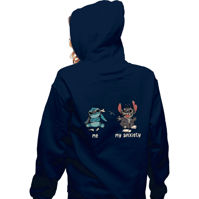 Secret_Shirts Zippered Hoodies, Unisex / Small / Navy My Anxiety