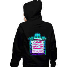 Load image into Gallery viewer, Daily_Deal_Shirts Zippered Hoodies, Unisex / Small / Black Camp Counselors Wanted
