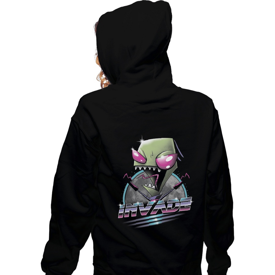 Shirts Zippered Hoodies, Unisex / Small / Black Invade