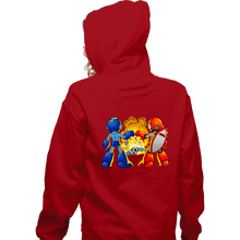 Load image into Gallery viewer, Shirts Zippered Hoodies, Unisex / Small / Red Ro Bro Fist
