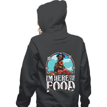Load image into Gallery viewer, Daily_Deal_Shirts Zippered Hoodies, Unisex / Small / Dark Heather I&#39;m Here For The Food

