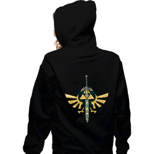 Daily_Deal_Shirts Zippered Hoodies, Unisex / Small / Black A Master Sword