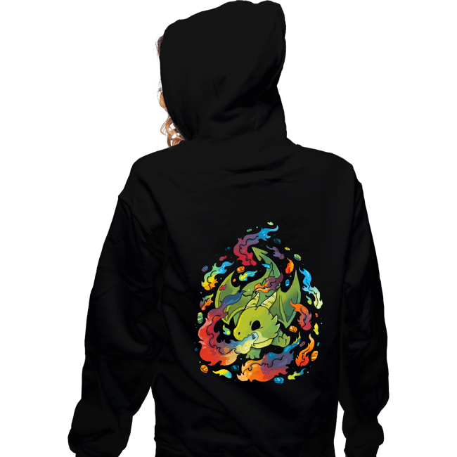 Shirts Zippered Hoodies, Unisex / Small / Black Rainbow Dragon