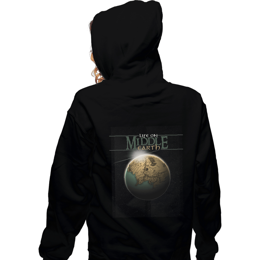 Shirts Pullover Hoodies, Unisex / Small / Black Life On Middle Earth