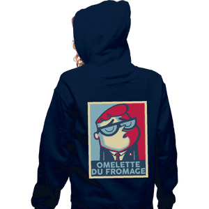 Shirts Zippered Hoodies, Unisex / Small / Navy Omlette Du Fromage