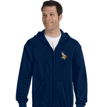 Load image into Gallery viewer, Secret_Shirts Zippered Hoodies, Unisex / Small / Navy Mjolnir Bros
