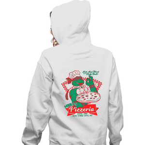 Secret_Shirts Zippered Hoodies, Unisex / Small / White Mikey's Pizzeria