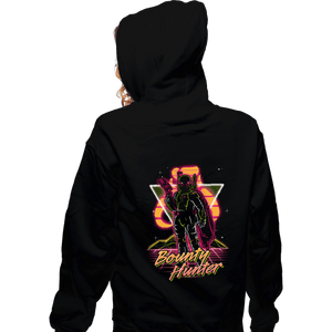 Shirts Zippered Hoodies, Unisex / Small / Black Retro Bounty Hunter