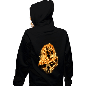 Shirts Zippered Hoodies, Unisex / Small / Black Golden Saiyan Vegito