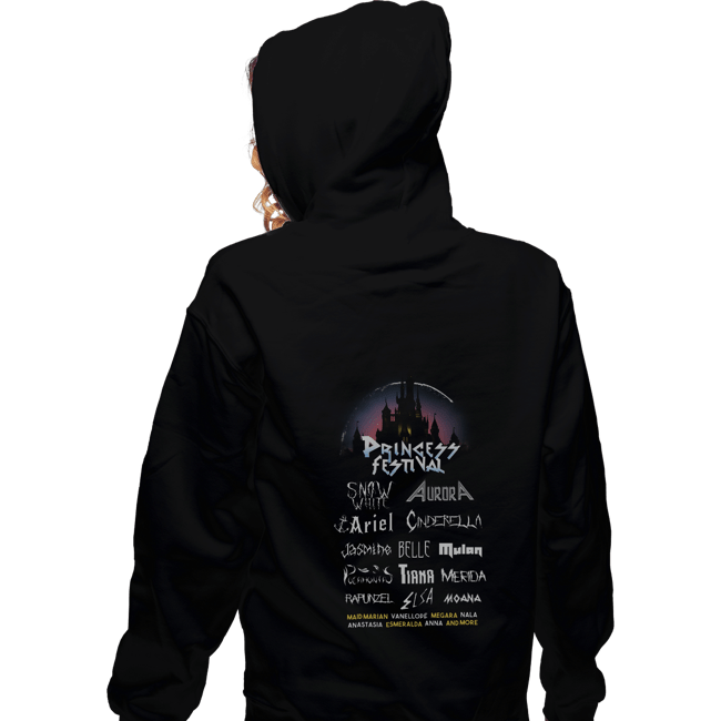 Shirts Zippered Hoodies, Unisex / Small / Black Princess Festival