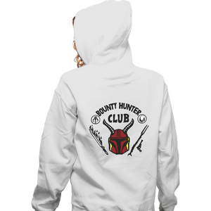 Daily_Deal_Shirts Zippered Hoodies, Unisex / Small / White Bounty Hunter Club