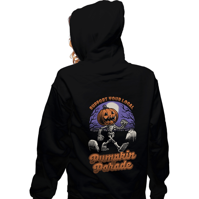 Shirts Zippered Hoodies, Unisex / Small / Black Halloween Pumpkin Parade