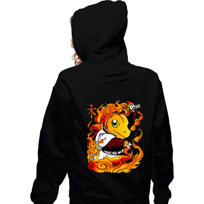 Daily_Deal_Shirts Zippered Hoodies, Unisex / Small / Black Hashira Fire