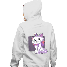 Load image into Gallery viewer, Daily_Deal_Shirts Zippered Hoodies, Unisex / Small / White Vain Cat
