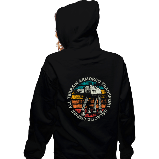 Shirts Zippered Hoodies, Unisex / Small / Black Retro AT-AT Sun